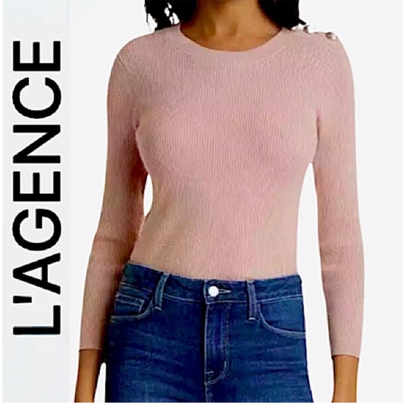 L’Agence Ronnie ribbed sweater misty pink - Picture 4 of 5